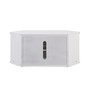 Riley Holliday Cottage White 56" Corner TV Console with Bookcase/Display