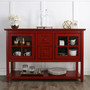 52" Wood Console Table TV Stand - Antique Red