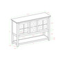 52" Wood Console Table TV Stand - Antique Red