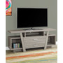 60"L Tv Stand With 2 Drawers in Dark Taupe