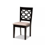 Peter Modern and Contemporary Fabric Upholstered 4 Piece Dining Chair Set