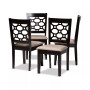 Peter Modern and Contemporary Fabric Upholstered 4 Piece Dining Chair Set
