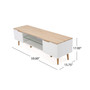 Rowan Mid-Century Modern Two-Toned TV Stand with Glass Shelf