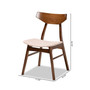 Danica Mid-Century Modern Transitional Fabric Upholstered 4 Piece Dining Chair Set