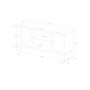 52" Avenue Wood TV Console with Metal Legs - White