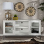 52" Avenue Wood TV Console with Metal Legs - White