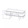Utopia 53.14" Medium Density Fibreboard 4-Shelf TV Stand