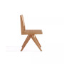 Hamlet 4-Piece Ash Wood and Natural Cane Rectangular Seat Dining Chair