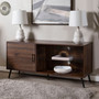 52" Modern TV Stand Media Storage Console with Black Legs