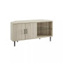 48" 2 Door Glass Shelf Corner TV Console