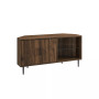 48" 2 Door Glass Shelf Corner TV Console