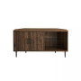 48" 2 Door Glass Shelf Corner TV Console