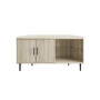 48" 2 Door Glass Shelf Corner TV Console