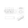 58" 3 Drawer Solid Wood TV Stand
