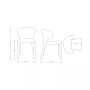 Conrad 4-Piece Woven Tweed Upholstered Dining Chair Set