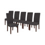 Ellison Mid-Century Panel Back Parsons Accent Dining Chair - Set Of 6