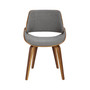 Fabrizzi Mid-Century Modern Dining Accent Chair Fabric