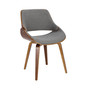 Fabrizzi Mid-Century Modern Dining Accent Chair Fabric