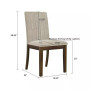 Everly 19.5" 2 Piece Upholstered Channel-back Dining Chair
