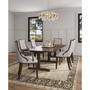 Grand Beech Wood Upholstered Dining Armchair
