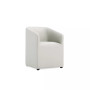 Anna 2 Piece Faux Leather Upholstered Round Dining Armchair Set