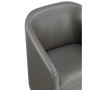 Anna 2 Piece Faux Leather Upholstered Round Dining Armchair Set