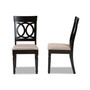 Lucie Modern and Contemporary Fabric Upholstered 2 Piece Dining Chair Set Set
