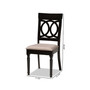 Lucie Modern and Contemporary Fabric Upholstered 2 Piece Dining Chair Set Set