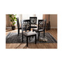 Jackson Modern and Contemporary Fabric Upholstered 4 Piece Dining Chair Set