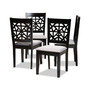 Jackson Modern and Contemporary Fabric Upholstered 4 Piece Dining Chair Set