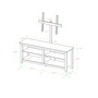 58" Wood Media TV Stand Console with Mount