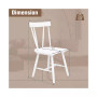 Dining Chairs Set of 2 Windsor Chairs Wood Armless Chairs with Solid Rubber Wood