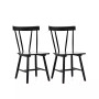 Dining Chairs Set of 2 Windsor Chairs Wood Armless Chairs with Solid Rubber Wood