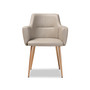 Martine Greyish Beige Faux Leather Dining Chair