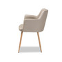 Martine Greyish Beige Faux Leather Dining Chair