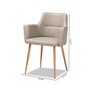 Martine Greyish Beige Faux Leather Dining Chair