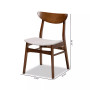 Parlin Mid-Century Modern Transitional Fabric Upholstered 4 Piece Dining Chair Set