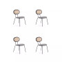 Jardin 4-Piece Upholstered Metal Dining Chair