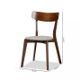 Iora Mid-Century Modern Transitional Fabric Upholstered 4 Piece Dining Chair Set
