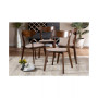 Iora Mid-Century Modern Transitional Fabric Upholstered 4 Piece Dining Chair Set