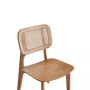 Versailles 4-Piece Square Ash Wood and Natural Cane Dining Chair