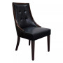 Raphael Traditional Faux Leather Dining Side Chairs, Set of 2