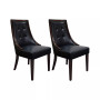 Raphael Traditional Faux Leather Dining Side Chairs, Set of 2