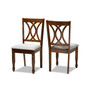 Augustine Modern and Contemporary Fabric Upholstered 2 Piece Dining Chair Set Set