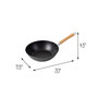 Professional Series Cast Iron Stir Fry Pan with Maple Handle, 11.5"