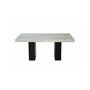 Camila 70" Rectangle Dining Table and Silver Dining Chair 7-Piece Set