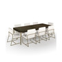Drew & Jonathan Boulevard 9-Pc Dining Set (Rectangular Table + 6 Side Chairs + 2 Arm Chairs)