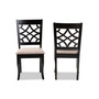 Mael Modern and Contemporary Fabric Upholstered 2 Piece Dining Chair Set