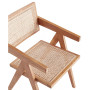 Hamlet 2-Piece Ash Wood and Natural Cane Rectangular Seat Dining Arm Chair