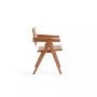 Hamlet 2-Piece Ash Wood and Natural Cane Rectangular Seat Dining Arm Chair